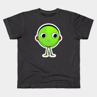 Little Green Martian Kids T-Shirt